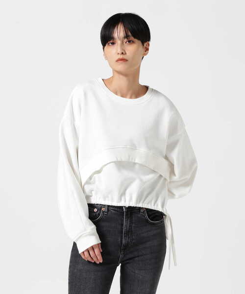 AULA AILA(アウラアイラ)の「AULA AILA/アウラアイラ / 別注スウェット(スウェット・レディース・ホワイト/ピンク・0)」の3枚目の写真