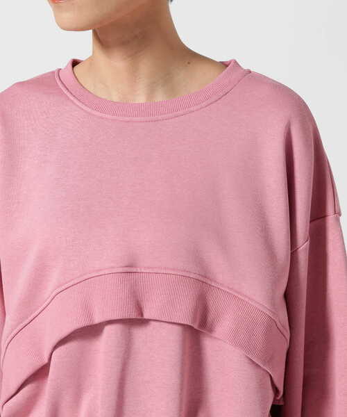 AULA AILA(アウラアイラ)の「AULA AILA/アウラアイラ / 別注スウェット(スウェット・レディース・ホワイト/ピンク・0)」の5枚目の写真