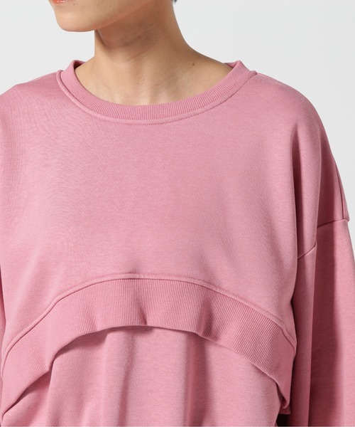 AULA AILA(アウラアイラ)の「AULA AILA/アウラアイラ / 別注スウェット(スウェット・レディース・ホワイト/ピンク・0)」の15枚目の写真