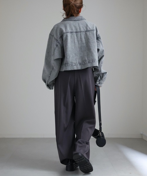 ap retro（アプレトロ）の「ショートオーバーデニムジージャン / デニムジャケット（デニムジャケット・レディース・ブラック系その他/ブルー系その他/アイボリー・FREE）」の16枚目の写真