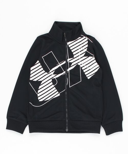 UNDER ARMOUR(アンダーアーマー)の「UAトラックジャケット(トレーニング/キッズ)(その他アウター・キッズ・レッド系その他/ブラック×ホワイト・120cm/150cm/130cm/140cm/160cm)」の2枚目の写真