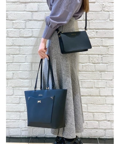 SAMANTHAVEGA(サマンサベガ)の「シンプルリボンA4トートバッグ(トートバッグ・レディース・ブラック/ベージュ・FREE)」の22枚目の写真