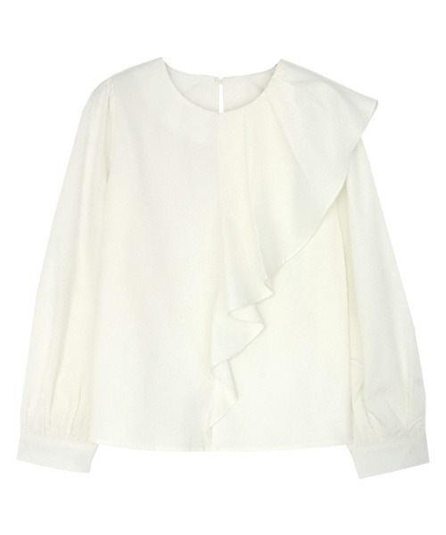 アシンメトリーフリルブラウス