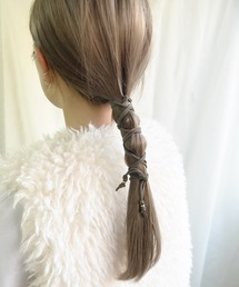 Peony（ピオニー）の「【Peony】グルグルアレンジ 合成皮革紐（その他ヘアアクセサリー）」