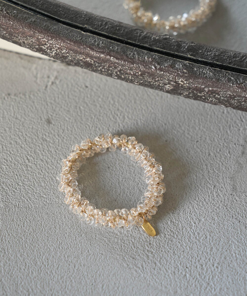 ROPE' PICNIC（ロペピクニック）の「ボリュームビーズマルチゴム（ヘアゴム・レディース・ホワイト/ピンク/キナリ・FREE）」の2枚目の写真