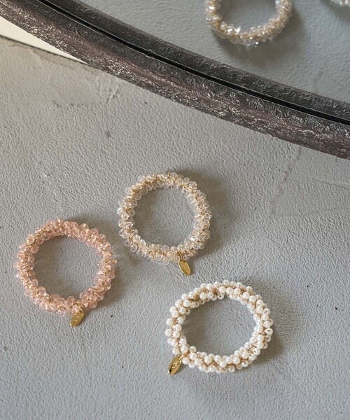 ROPE' PICNIC（ロペピクニック）の「ボリュームビーズマルチゴム（ヘアゴム・レディース・ホワイト/ピンク/キナリ・FREE）」の8枚目の写真