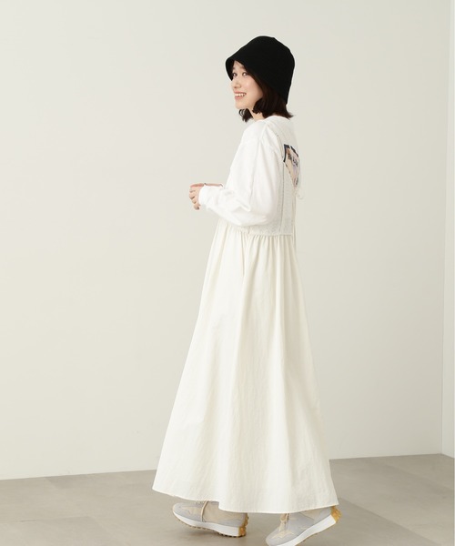 N.（N. Natural Beauty Basic）（エヌエヌナチュラルビューティーベーシック）の「◆ジャガードドッキングキャミワンピース（ワンピース・レディース・ブラック/オフホワイト・MEDIUM）」の9枚目の写真