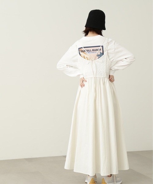 N.（N. Natural Beauty Basic）（エヌエヌナチュラルビューティーベーシック）の「◆ジャガードドッキングキャミワンピース（ワンピース・レディース・ブラック/オフホワイト・MEDIUM）」の10枚目の写真