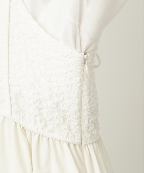 N.（N. Natural Beauty Basic）（エヌエヌナチュラルビューティーベーシック）の「◆ジャガードドッキングキャミワンピース（ワンピース・レディース・ブラック/オフホワイト・MEDIUM）」の12枚目の写真