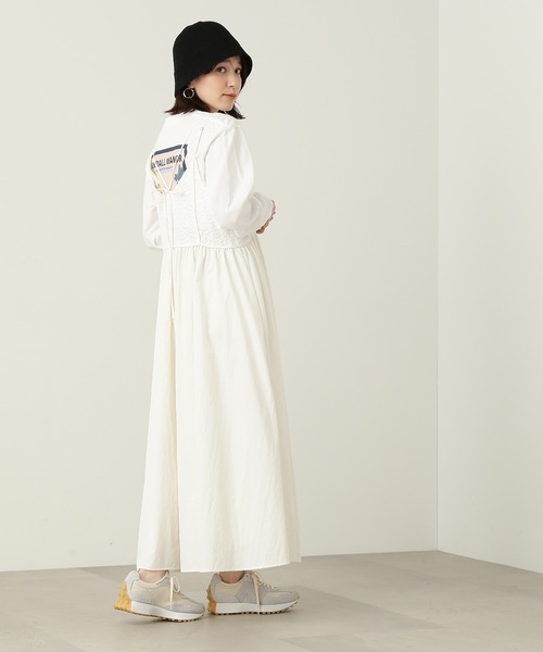 N.（N. Natural Beauty Basic）（エヌエヌナチュラルビューティーベーシック）の「◆ジャガードドッキングキャミワンピース（ワンピース・レディース・ブラック/オフホワイト・MEDIUM）」の5枚目の写真