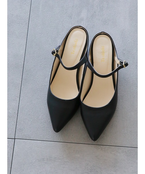 Te chichi（テチチ）の「ポインテッドミュールパンプス（パンプス・レディース・ブラック/モカ・37/38）」の2枚目の写真