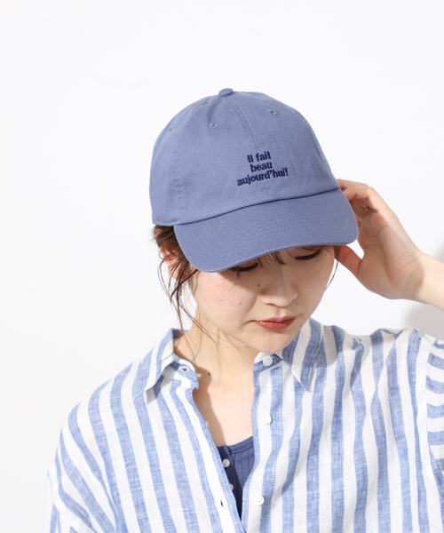 SLOBE IENA(スローブイエナ)の「【newhattan/ニューハッタン】SLOBE別注シシュウキャップ(キャップ・レディース・ベージュ/ブルー系その他/ブラウン・FREE)」の3枚目の写真
