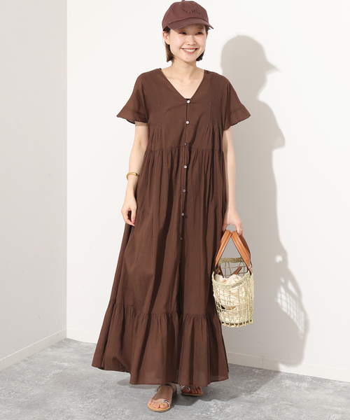 SLOBE IENA(スローブイエナ)の「【newhattan/ニューハッタン】SLOBE別注シシュウキャップ(キャップ・レディース・ベージュ/ブルー系その他/ブラウン・FREE)」の4枚目の写真