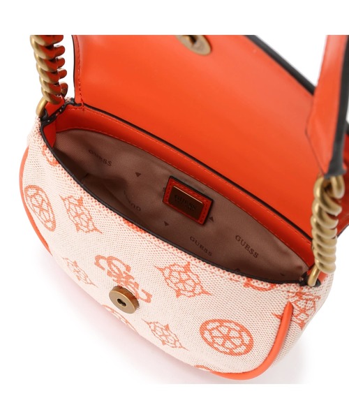 Guess（ゲス）の「IZZY Mini Crossbody Flap（ショルダーバッグ・レディース・オレンジ/ホワイト・ONE SIZE）」の11枚目の写真