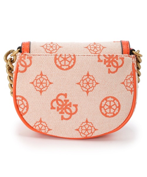 Guess（ゲス）の「IZZY Mini Crossbody Flap（ショルダーバッグ・レディース・オレンジ/ホワイト・ONE SIZE）」の5枚目の写真