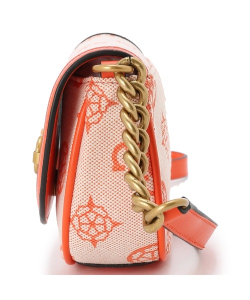 Guess（ゲス）の「IZZY Mini Crossbody Flap（ショルダーバッグ・レディース・オレンジ/ホワイト・ONE SIZE）」の6枚目の写真