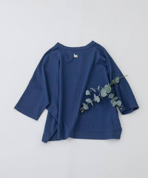 ノップドゥノッド nop de nod Cloche USコットン5分袖Tシャツ （ダークブルー） ノップドゥノッド nop de nod Cloche USコットン5分袖Tシャツ