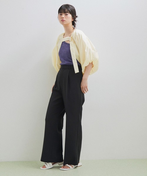 ADAM ET ROPE'（アダムエロペ）の「【サステナブル】バルーンボレロ（シャツ/ブラウス・レディース・ブラック/オフホワイト・FREE）」の17枚目の写真