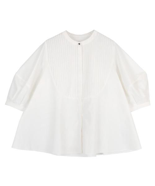 UR'S（ユアーズ）の「シルバー釦ピンタックランタンスリーブブラウス（シャツ/ブラウス・レディース・ホワイト/ブラック・S/M/L）」の16枚目の写真