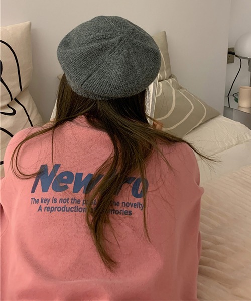shopnikoniko（ショップニコニコ）の「オーバーサイズ Tシャツ ビッグシルエット  プリント ロゴ Newtro（Tシャツ/カットソー・レディース・ブルー/ピンク/ホワイト・フリー）」の11枚目の写真