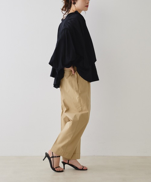 PUAL CE CIN(ピュアルセシン)の「【JAPAN MADE】センタープレスストレッチパンツ(その他パンツ・レディース・ベージュ/オフホワイト/ブラック・FREE)」の14枚目の写真