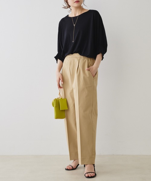 PUAL CE CIN(ピュアルセシン)の「【JAPAN MADE】センタープレスストレッチパンツ(その他パンツ・レディース・ベージュ/オフホワイト/ブラック・FREE)」の8枚目の写真