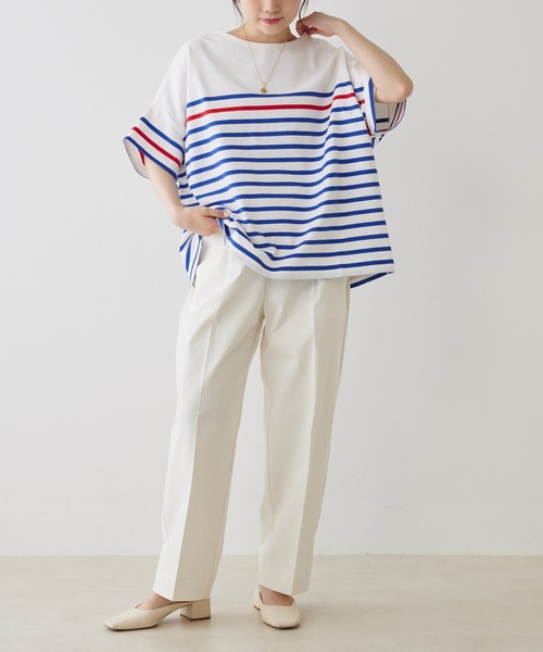 PUAL CE CIN(ピュアルセシン)の「【JAPAN MADE】センタープレスストレッチパンツ(その他パンツ・レディース・ベージュ/オフホワイト/ブラック・FREE)」の11枚目の写真