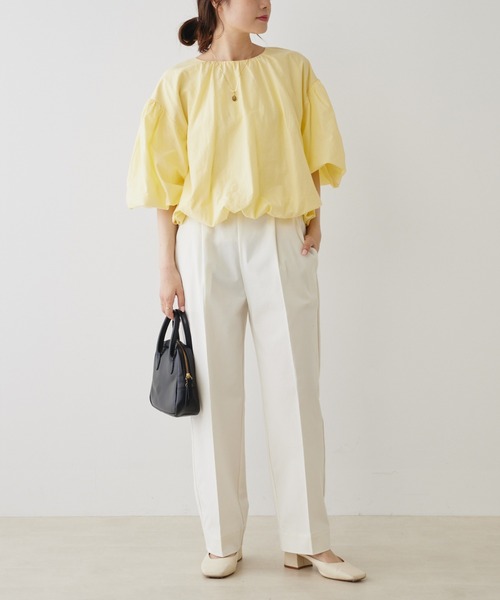 PUAL CE CIN(ピュアルセシン)の「【JAPAN MADE】センタープレスストレッチパンツ(その他パンツ・レディース・ベージュ/オフホワイト/ブラック・FREE)」の18枚目の写真