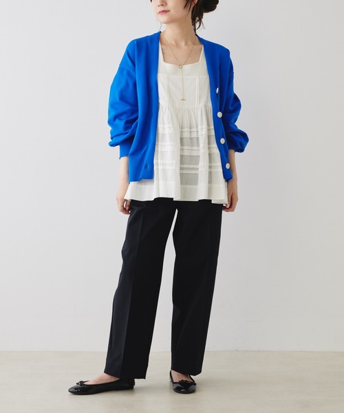 PUAL CE CIN(ピュアルセシン)の「【JAPAN MADE】センタープレスストレッチパンツ(その他パンツ・レディース・ベージュ/オフホワイト/ブラック・FREE)」の5枚目の写真