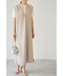 【ZOZO限定】ストレッチ パール付きジャンスカ