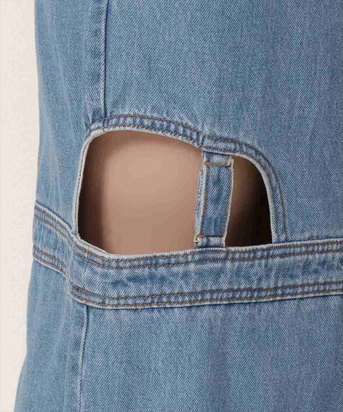 REDYAZEL（レディアゼル）の「デニムカットアウトタイトスカート（デニムスカート・レディース・ブルー/ネイビー・SMALL/MEDIUM）」の4枚目の写真