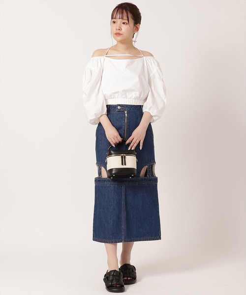 REDYAZEL（レディアゼル）の「デニムカットアウトタイトスカート（デニムスカート・レディース・ブルー/ネイビー・SMALL/MEDIUM）」の12枚目の写真