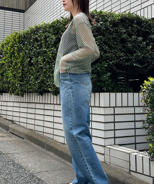 Eglly（エグリー）の「フィッシュネットTOPSET（Tシャツ/カットソー・レディース・ターコイズブルー/アイボリー/グリーン/ブラック・MEDIUM/LARGE）」の13枚目の写真