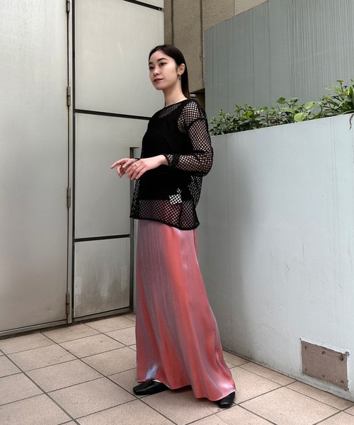 Eglly（エグリー）の「フィッシュネットTOPSET（Tシャツ/カットソー・レディース・ターコイズブルー/アイボリー/グリーン/ブラック・MEDIUM/LARGE）」の16枚目の写真