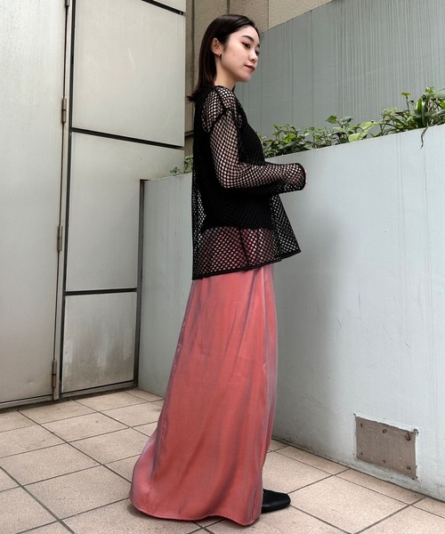 Eglly（エグリー）の「フィッシュネットTOPSET（Tシャツ/カットソー・レディース・ターコイズブルー/アイボリー/グリーン/ブラック・MEDIUM/LARGE）」の18枚目の写真