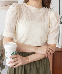 ぽこぽこクルーネックシアーTシャツ