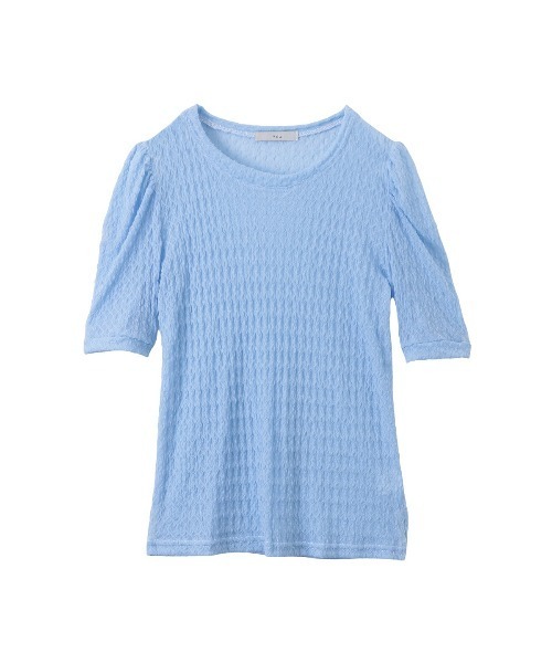 Ada.(エイダ)の「ぽこぽこクルーネックシアーTシャツ(Tシャツ/カットソー・レディース・グリーン/アイボリー/ライトブルー・FREE)」の5枚目の写真