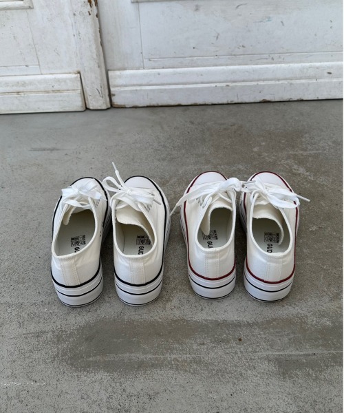 t a r o s u（タロス）の「platform sole sneakers/フラットフォームソールスニーカー（スニーカー・レディース・ホワイト/レッド・24cm/23.5cm/23cm/22.5cm）」の4枚目の写真