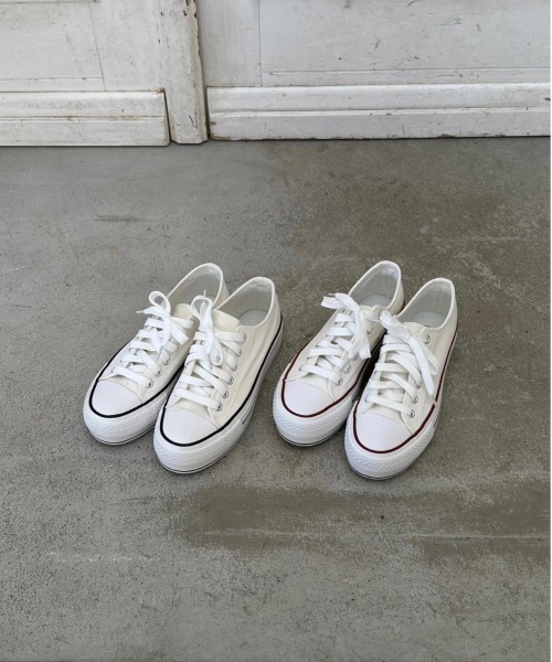 t a r o s u（タロス）の「platform sole sneakers/フラットフォームソールスニーカー（スニーカー・レディース・ホワイト/レッド・24cm/23.5cm/23cm/22.5cm）」の11枚目の写真