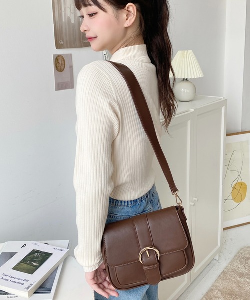 セール】ワイドベルトサッチェルショルダーバッグ（ショルダーバッグ