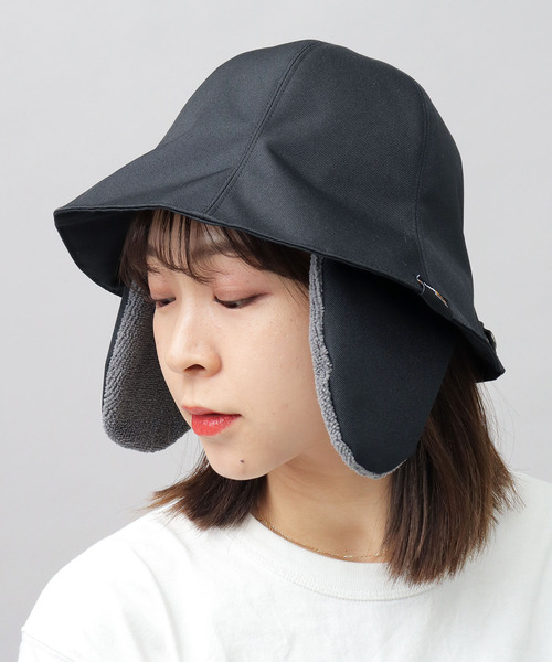 A.M.S.（エーエムエス）の「CORDURAポリエステル 3Mシンサレート（中綿シート） 耳付き サウナハット A.M.S.別注モデル（ハット・メンズ・ブラック・FREE）」の20枚目の写真