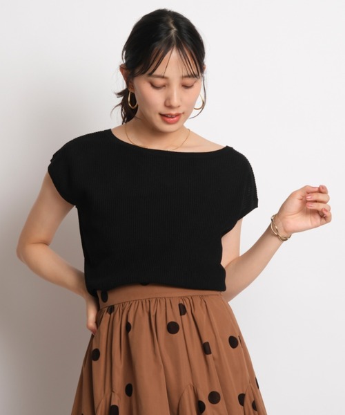 新品同様 Mystrada フリルティアードキャミ+メッシュ ニット 2点付き