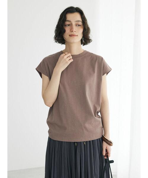 CRAFT STANDARD BOUTIQUE(クラフトスタンダードブティック)の「機能性フレンチスリーブカットソー(Tシャツ/カットソー・レディース・ホワイト/モカ/チャコールグレー/ブラック・L/M)」の10枚目の写真