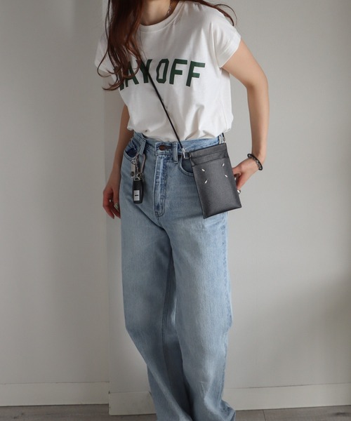 COURO（コウロ）の「ＤＡＹ ＯＦＦ フレンチスリーブＴシャツ（Tシャツ/カットソー・レディース・ブラック/オフホワイト/ライトベージュ/イエロー系・M）」の8枚目の写真