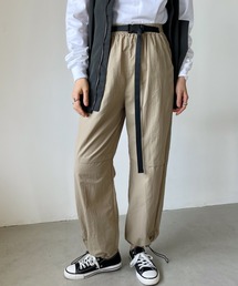 CLEA | バックルベルトミリタリーナイロンワイドパンツ(カーゴパンツ)