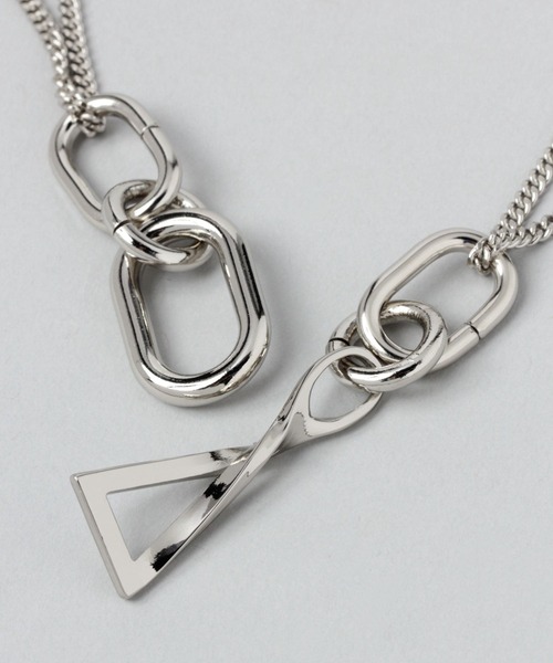 HARE（ハレ）の「ロングチャームネックレス(HARE)（ネックレス・メンズ・グレー系その他/シルバー・FREE）」の5枚目の写真