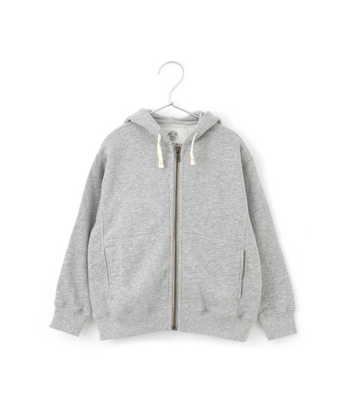 MAKE YOUR DAY（メイクユアデイ）の「ベーシック裏毛シップアップフーディ■80～140cm（パーカー・キッズ・マスタード/ネイビー/グレー・120/130/140/80/90/100/110）」の2枚目の写真