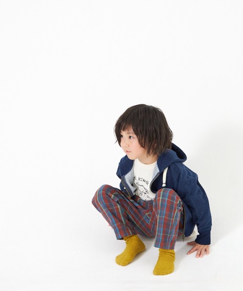 MAKE YOUR DAY（メイクユアデイ）の「ベーシック裏毛シップアップフーディ■80～140cm（パーカー・キッズ・マスタード/ネイビー/グレー・120/130/140/80/90/100/110）」の8枚目の写真