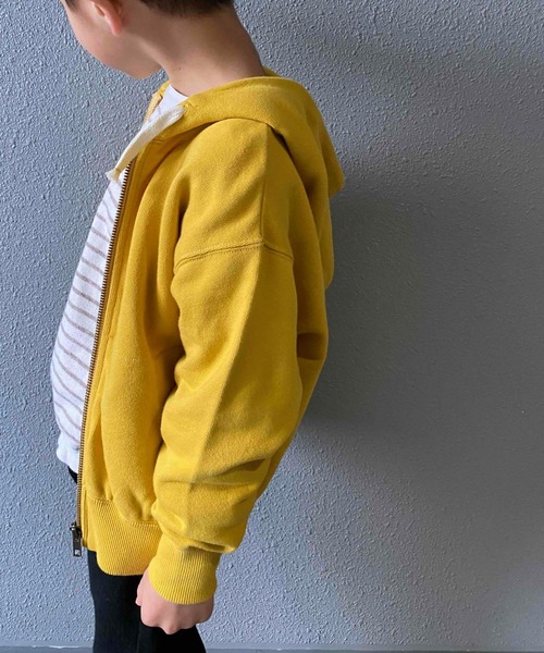 MAKE YOUR DAY（メイクユアデイ）の「ベーシック裏毛シップアップフーディ■80～140cm（パーカー・キッズ・マスタード/ネイビー/グレー・120/130/140/80/90/100/110）」の22枚目の写真