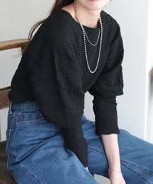 ポコポコ袖ボリュームプルオーバーカットソー